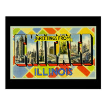 Greetings from Chicago Illinois Postcard