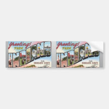 Greetings From Indiana The Hoosier State, Vintage Bumper Stickers