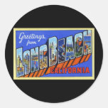 Greetings from Long Beach California Stickers