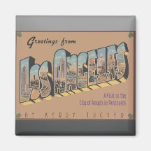 Greetings From Los Angeles, Vintage Magnets
