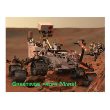 Greetings from Mars! Mars Curiosity Rover Postcard
