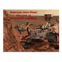 Greetings from Mars! Welcome to BRADBURY LANDING! Post Cards