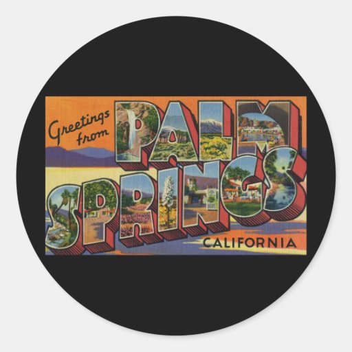 Greetings from Palm Springs California Sticker