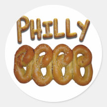 Greetings from Philly Round Stickers
