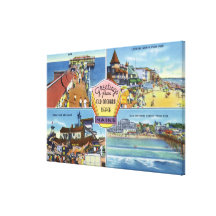 Greetings From with Scenic Views 2 Gallery Wrap Canvas