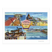 Greetings From with Scenic Views Postcard