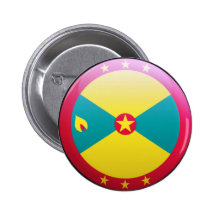 Grenada Flag Pinback Buttons