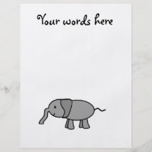 Grey baby elephant personalized flyer