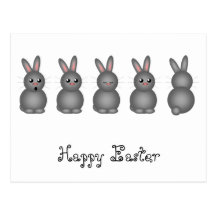 Grey Bunnies Postcard