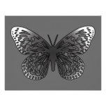 Grey Butterfly Custom Invitation