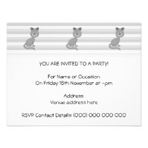 Grey Cat. Invitation
