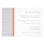Grey Coral Wedding Vow Renewal Invitations