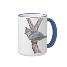 Grey Crested Bird Mug