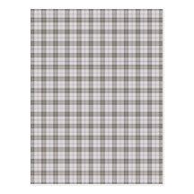 Grey fashion tartan postcard