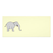 Grey Laughing Elephant. Cartoon. Announcements