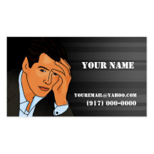 grey man's business card