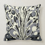Grey Marbled Throw Pillow