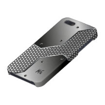 Grey Metallic Look Geometric Pattern. iPhone 5 Covers