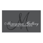 Grey Monogram Customisable Business Card