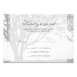 Grey Oak Winter Wedding Response Card Personalised Invites