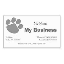 Grey Paw Business Card Template