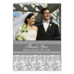 Grey Photo Wedding Thank You Card