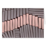 Grey & pink modern pattern blank card