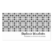 Grey Squares Pattern Business Card