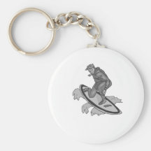 Grey Surfer Key Chain