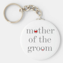 Grey Text  Mother of Groom Keychain