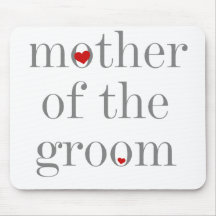 Grey Text  Mother of Groom Mouse Mats