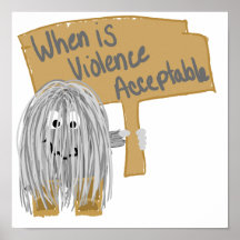 Grey Violence not acceptable Poster