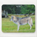 Grey Wolf & Forest Wildlife-supporter Mousepad