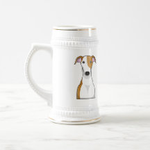 Greyhound Cartoon Coffee Mugs