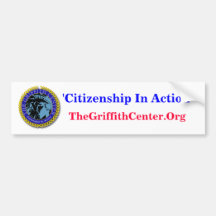 GRIFFITH CENTER BUMPER STICK BUMPER STICKER