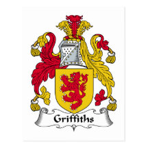 Griffiths Family Crest Post Cards