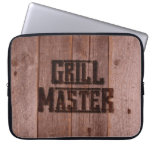 Grill Master Western Branding Iron on Wood Laptop Computer Sleeve
