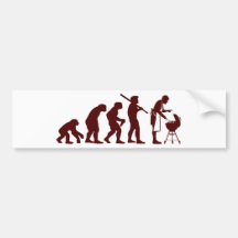 Grilling evolution bumper sticker