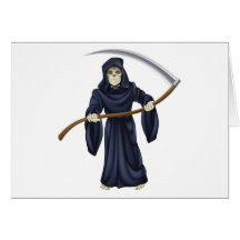 Grim Reaper Death Skeleton Greeting Cards
