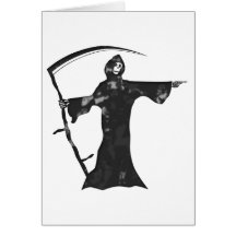 Grim reaper greeting card