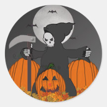 Grim Reaper Halloween Stickers