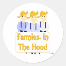 Grinning Farmies BBR Blue Pants Farmies In The Hoo Round Stickers