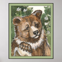 Grizzly Bear Cub Poster