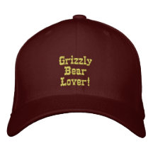 GRIZZLY BEAR LOVER Embroidered Cap Baseball Cap