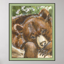 Grizzly Bear Resting Print