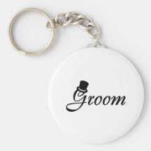 Groom (Blk Top Hat) Key Chain