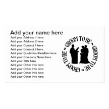 Groom to be business card