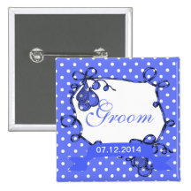 Groom wedding button