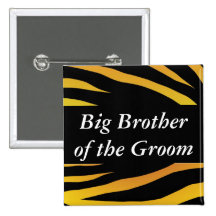 Grooms Big Brother Pinback Buttons