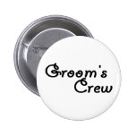Groom's Crew (Blk) Buttons